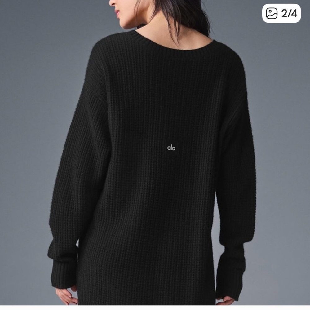 ALO Yoga Women's Black Sweater Dress cashmere XS. Brand NEW